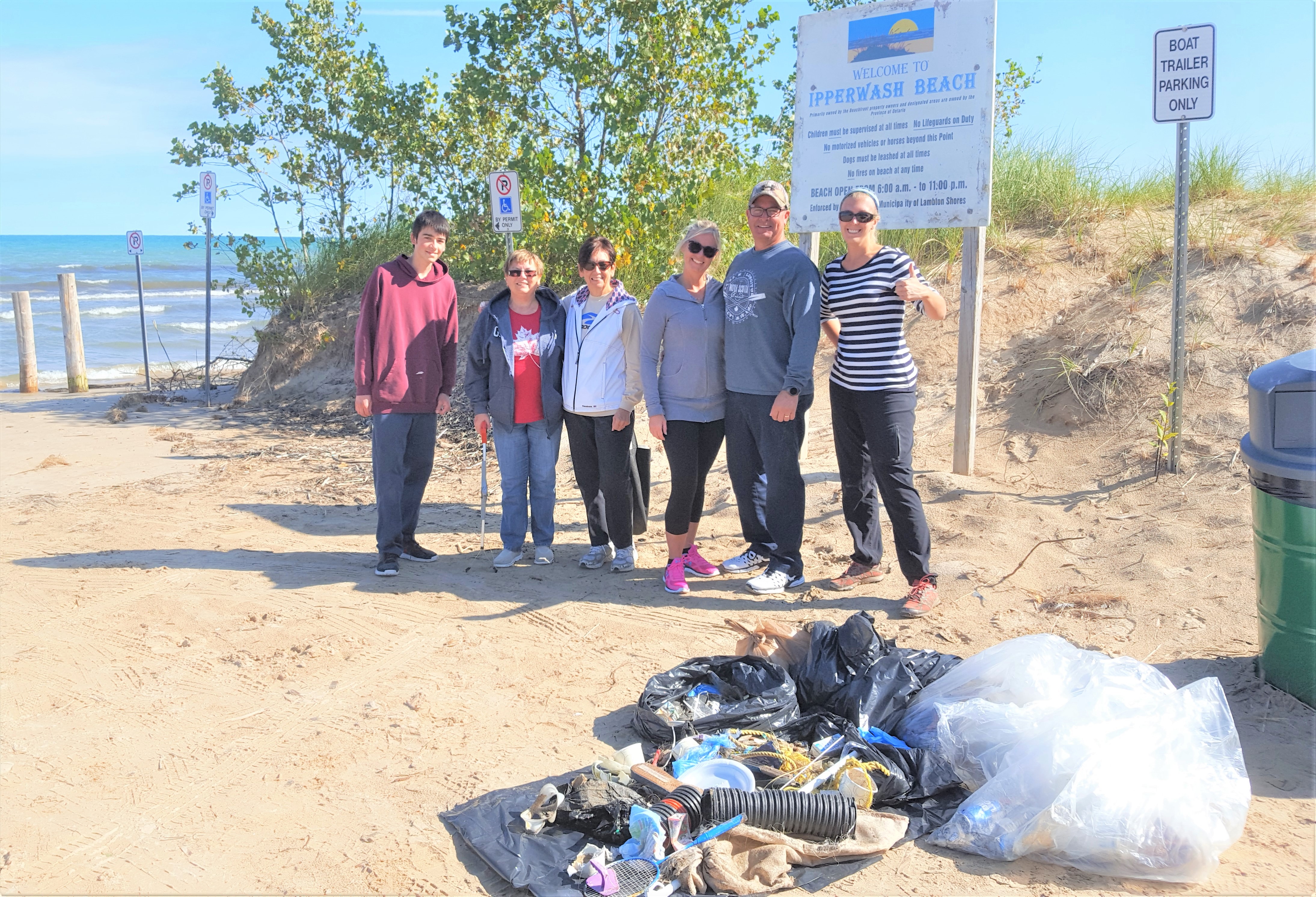 Thanks to these volunteers who care about their beach and their Lake Huron water!